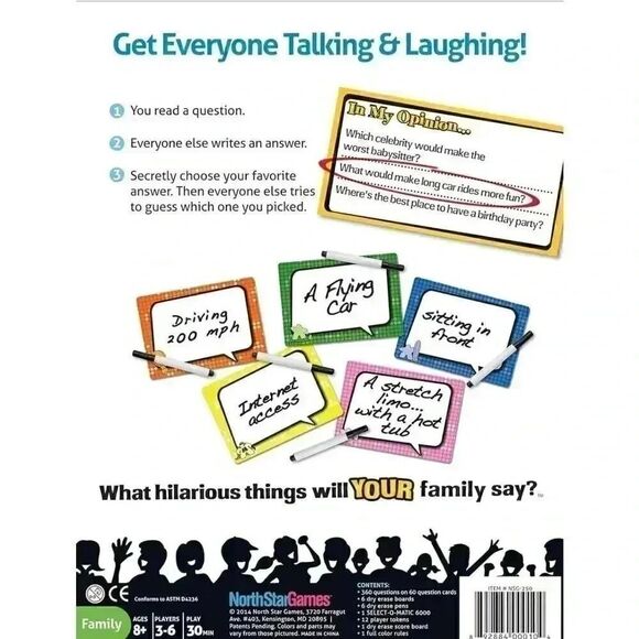 North Star Games Say Anything Family Game | Card Game with Fun Get to Know Quest - Picture 3 of 6